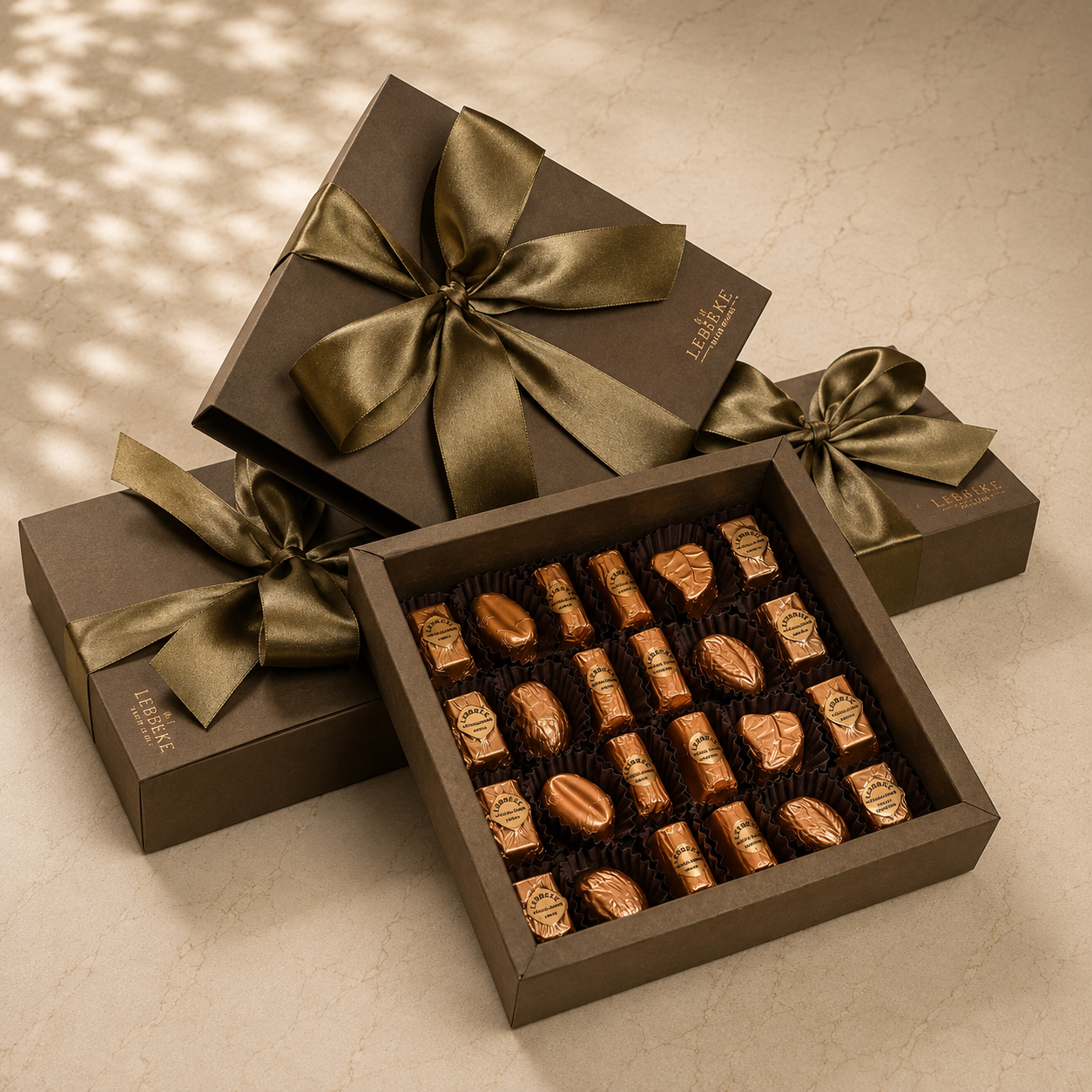 Caixas de Presentes — chocolates artesanais da Lebbeke Chocolaterie